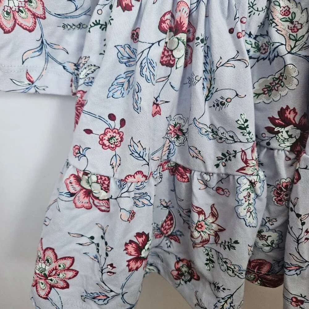 NWT Janie and Jack Everyday 3/4 Sleeve Dress Floral Paisley Tier Sz 12-18 Months